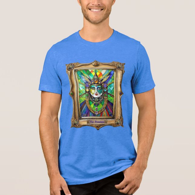 Mardi Gras Realm Portraits - The Priestess Tri-Blend Shirt (Front)
