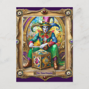 Mardi Gras Realm Portraits - The Time Traveler Postcard