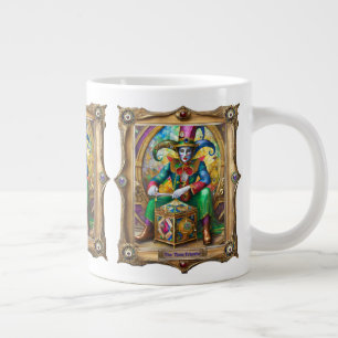 Mardi Gras Realm Portraits - The Time Traveller Large Coffee Mug