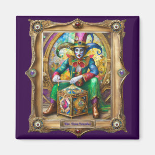Mardi Gras Realm Portraits - The Time Traveller Magnet