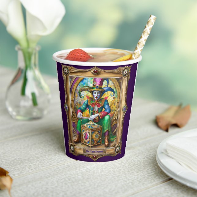 Mardi Gras Realm Portraits - The Time Traveller Paper Cups (Insitu)
