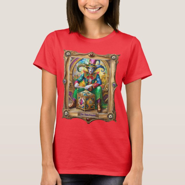 Mardi Gras Realm Portraits - The Time Traveller T-Shirt (Front)