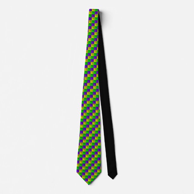 Mardi Gras Rhombus™ Mens' Necktie (Front)