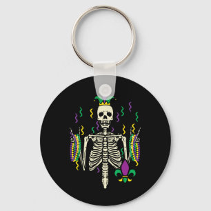 Mardi Gras Rocker Skeleton Rock Outfit Men Boys Ki Key Ring