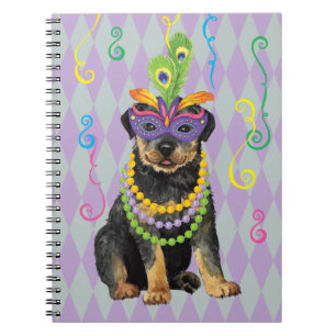 Mardi Gras Rottweiler Notebook