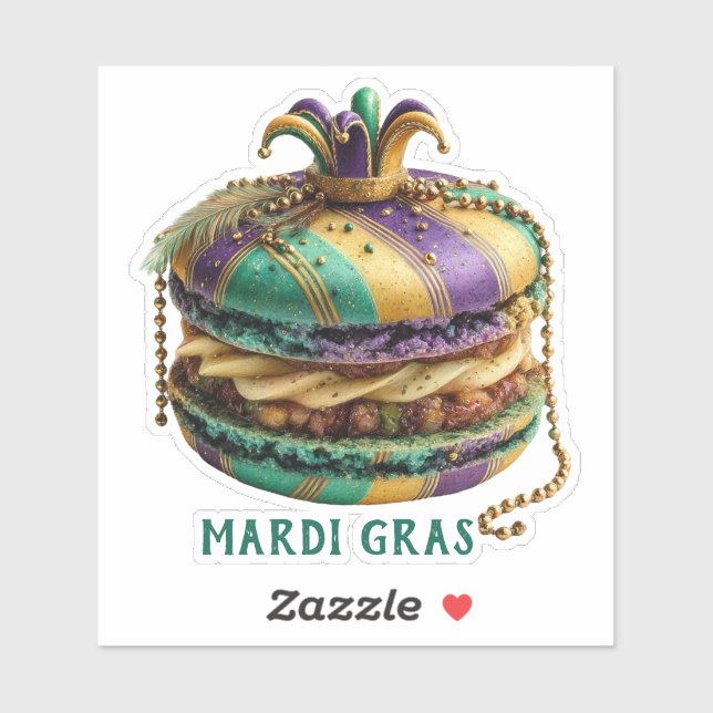 Mardi Gras Royal Macaron (Sheet)