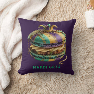 Mardi Gras Royal Macaron Birthday Cushion