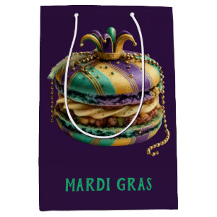 Mardi Gras Royal Macaron Medium Gift Bag