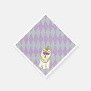 Mardi Gras Samoyed Napkin
