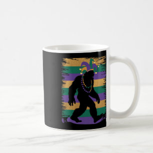 Mardi Gras Sasquatch Funny Bigfoot Party For Men A Coffee Mug