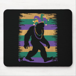 Mardi Gras Sasquatch Funny Bigfoot Party For Men A Mouse Mat