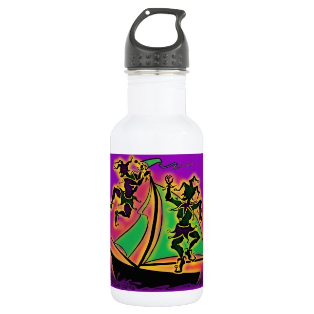 Mardi Gras Ship of Fools 532 Ml Water Bottle (Front)