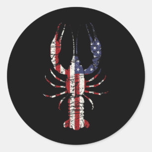 Mardi Gras Shirt Fleur De Lis Crawfish Shirt Ameri Classic Round Sticker