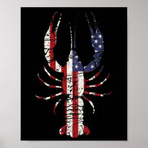 Mardi Gras Shirt Fleur De Lis Crawfish Shirt Ameri Poster