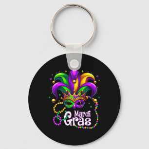 Mardi Gras Shirts For Women Kids Men Beads Mask Fe Key Ring