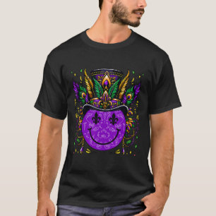 Mardi Gras Shirts For Women Kids Men Smile Face Fl