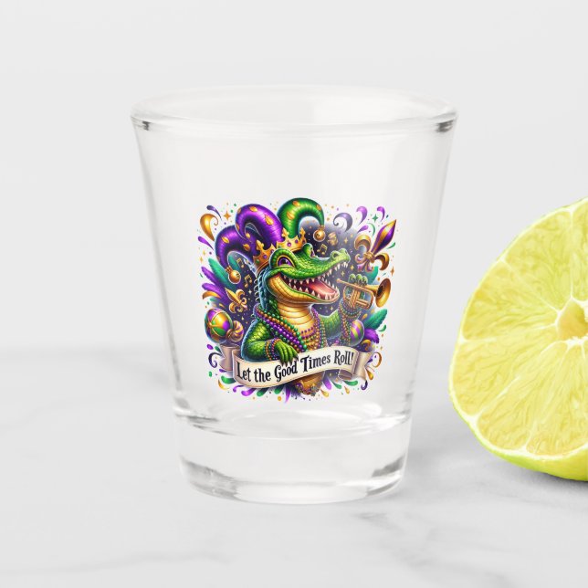 Mardi Gras  Shot Glass (Front)