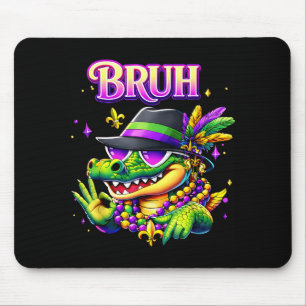 Mardi Gras Six Seven 6 7 Meme Bruh Mardigator Alli Mouse Mat