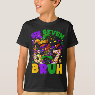 Mardi Gras Six Seven Bruh Silly Goose Dabbing Funn T-Shirt