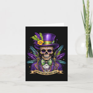 Mardi Gras Skull Top Hat New Orleans Witch Doctor Card