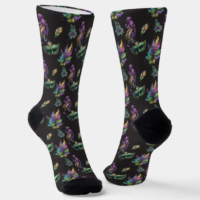 Mardi Gras  Socks (Angled)