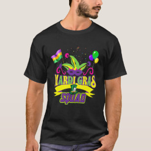 Mardi Gras Squad Costume  Carnival Mask T-Shirt