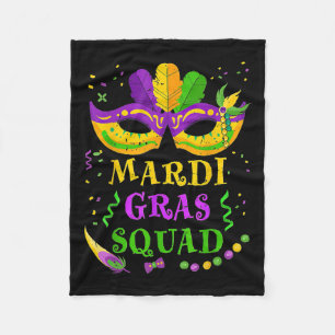 Mardi Gras Squad  Fleece Blanket