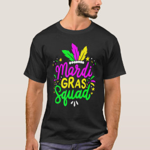 Mardi Gras Squad Funny Festival Parade Party Costu T-Shirt