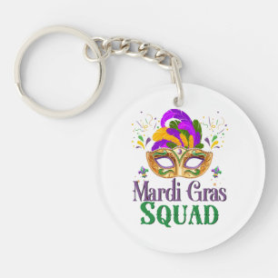Mardi Gras Squad Key Ring