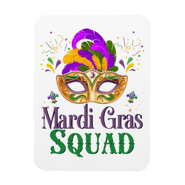 Mardi Gras Squad Magnet (Vertical)
