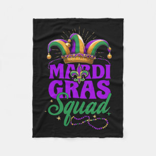Mardi Gras Squad Matching Group Mardi Gras Cruise Fleece Blanket