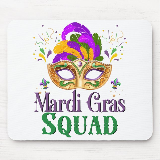 Mardi Gras Squad Mouse Mat (Front)