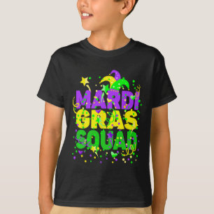 Mardi Gras Squad Party Costume Outfit - Funny Mard T-Shirt