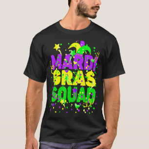 Mardi Gras Squad Party Costume Outfit Funny Mardi  T-Shirt
