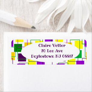 Mardi Gras Squares and Outlines 