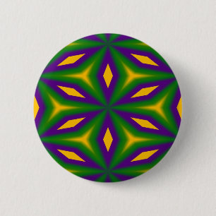 Mardi Gras Star 3598 6 Cm Round Badge