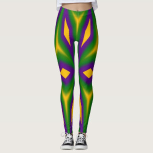 Mardi Gras Star Leggings
