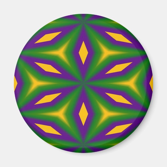 Mardi Gras Star Magnet (Front)