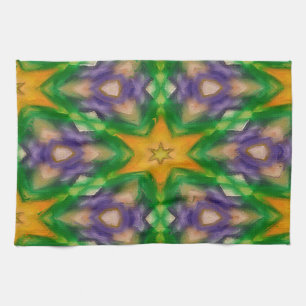 Mardi Gras Stars Tea Towel