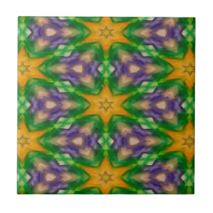 Mardi Gras Stars Tile