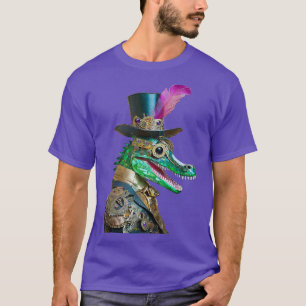 Mardi Gras Steampunk Party Animal Alligator T-Shirt