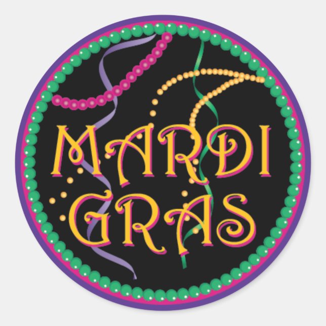 Mardi Gras Sticker (Front)