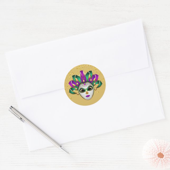 Mardi Gras Sticker (Envelope)