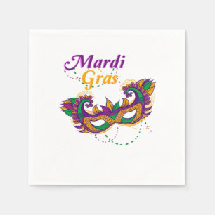 Mardi Gras Street Party Carnival Mask Gift Napkin
