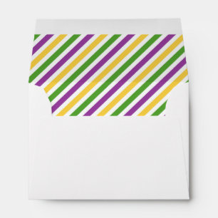 Mardi Gras Stripe Birthday Envelopes