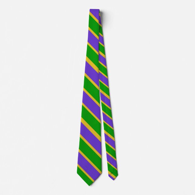 Mardi Gras Striped Tie (Front)