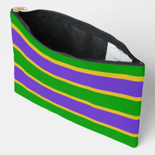 Mardi Gras Stripes Accessory Pouch