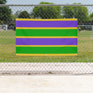 Mardi Gras Stripes Banner