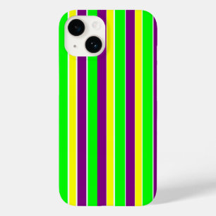 Mardi Gras Stripes Case-Mate iPhone 14 Case