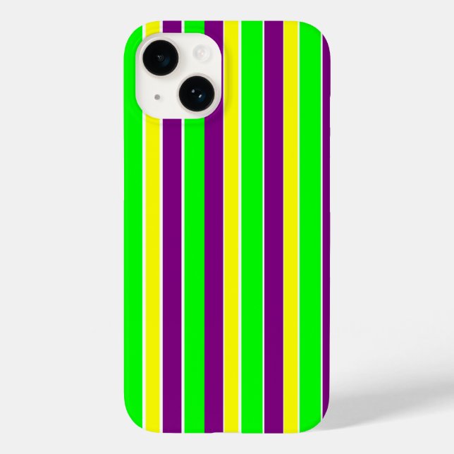 Mardi Gras Stripes Case-Mate iPhone Case (Back)